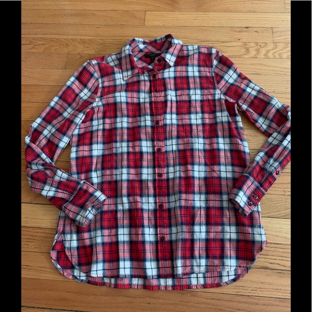 JCREW Plaid Shirt Size 4 NEW